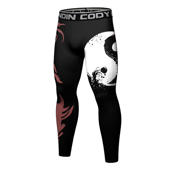 Yin Yang grappling spats | BJJ & MMA compression leggings - BJJ OUTLET