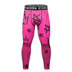 Pink Graffiti grappling spats | Compression tights for BJJ, MMA & no-gi