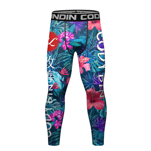Flower grappling spats | Compression tights for BJJ and MMA - BJJ OUTLET