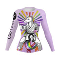 Pink Pony women's BJJ rash guard | Long sleeve compression top for grappling - BJJ OUTLET