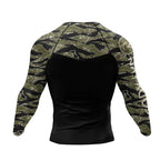 Camo BJJ rash guard men | Long sleeve compression top