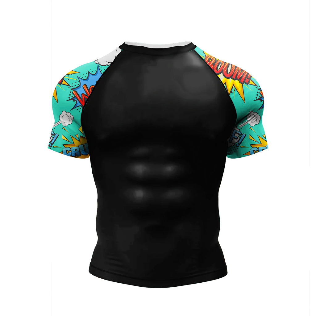 Ka - Pow BJJ rash guard | Short sleeve compression top - BJJ OUTLET