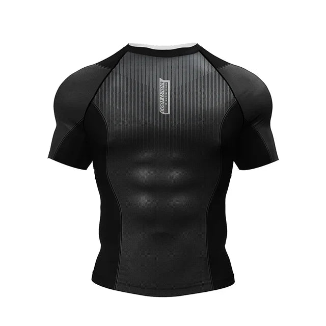Obsidian Flow BJJ rash guard | Short sleeve compression top for BJJ, MMA & grappling