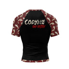 Red Koi BJJ rash guard | Short sleeve compression top for grappling