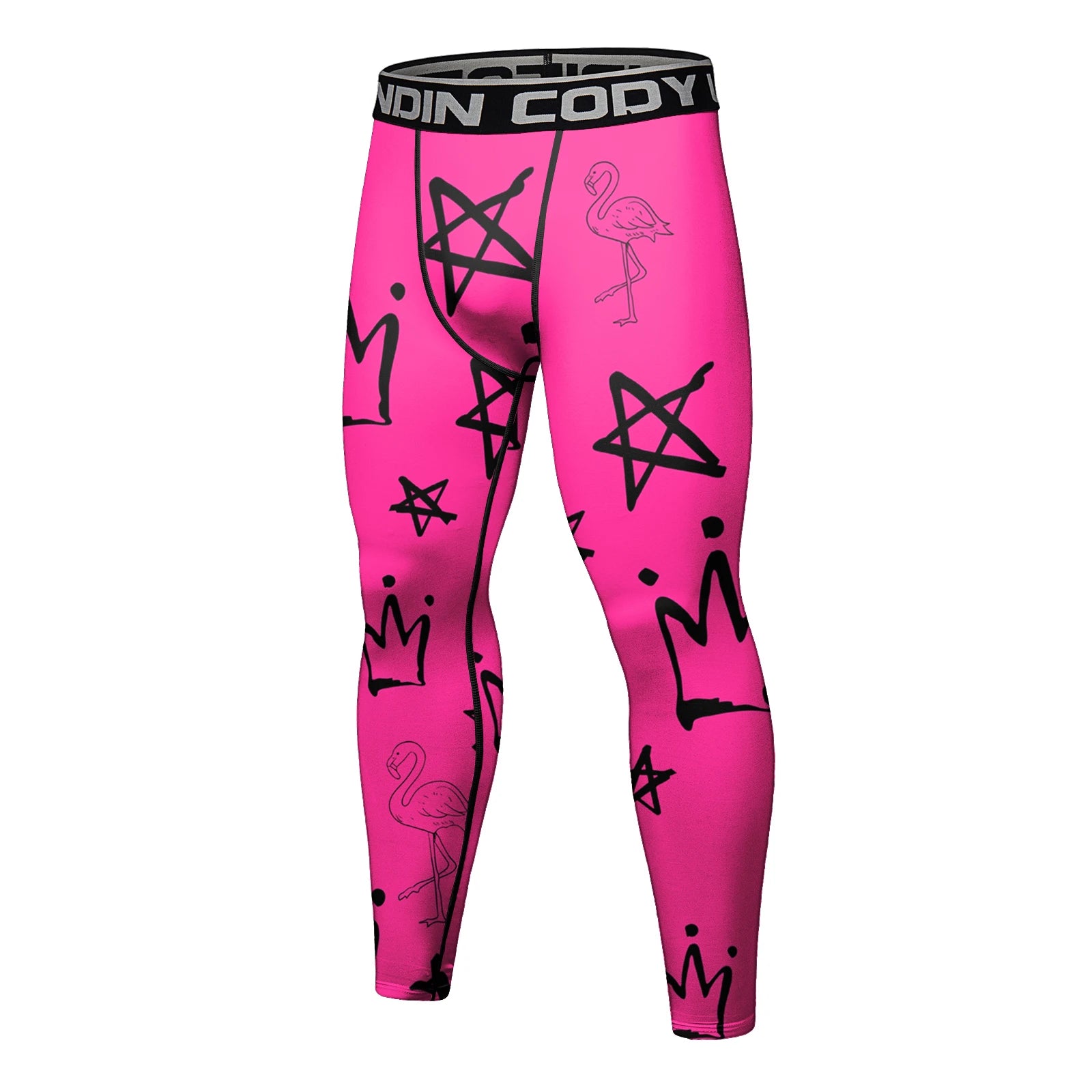 Pink Graffiti grappling spats | Compression tights for BJJ, MMA & no-gi