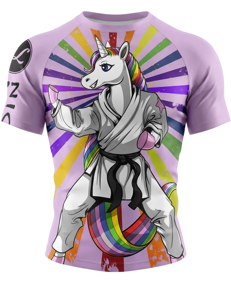 Pink Pony BJJ rash guard | Compression top for grappling