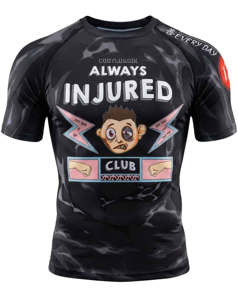 Always Injured Club BJJ rash guard | Compression top for grappling