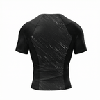 Black - Out BJJ rash guard | Short sleeve compression top for grappling and MMA - BJJ OUTLET