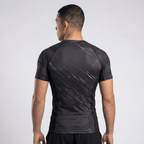 Black - Out BJJ rash guard | Short sleeve compression top for grappling and MMA - BJJ OUTLET