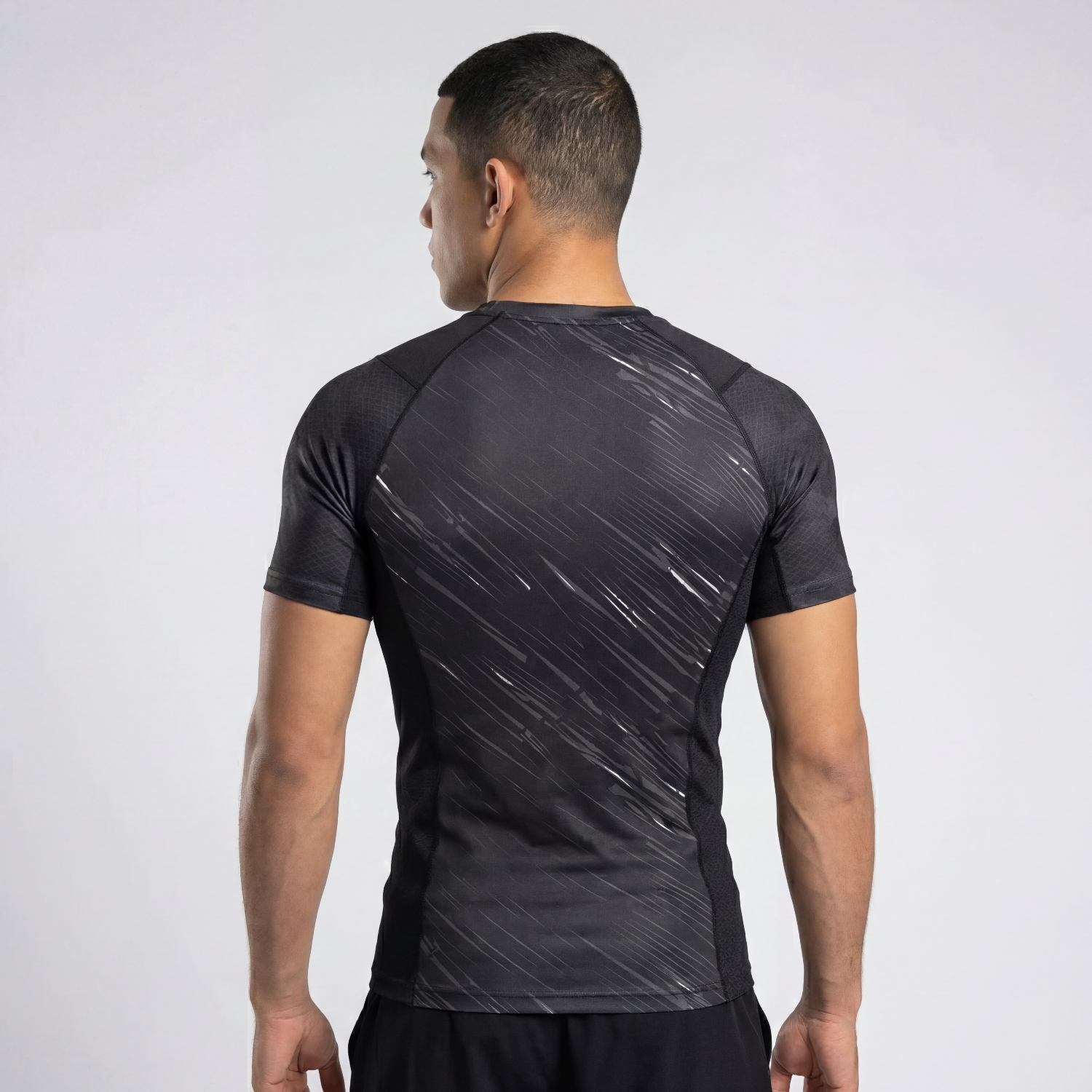 Black-Out BJJ rash guard | Short sleeve compression top for grappling and MMA
