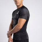 Black - Out BJJ rash guard | Short sleeve compression top for grappling and MMA - BJJ OUTLET