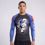 Hugging Panda BJJ rash guard | Long sleeve compression top for grappling - BJJ OUTLET
