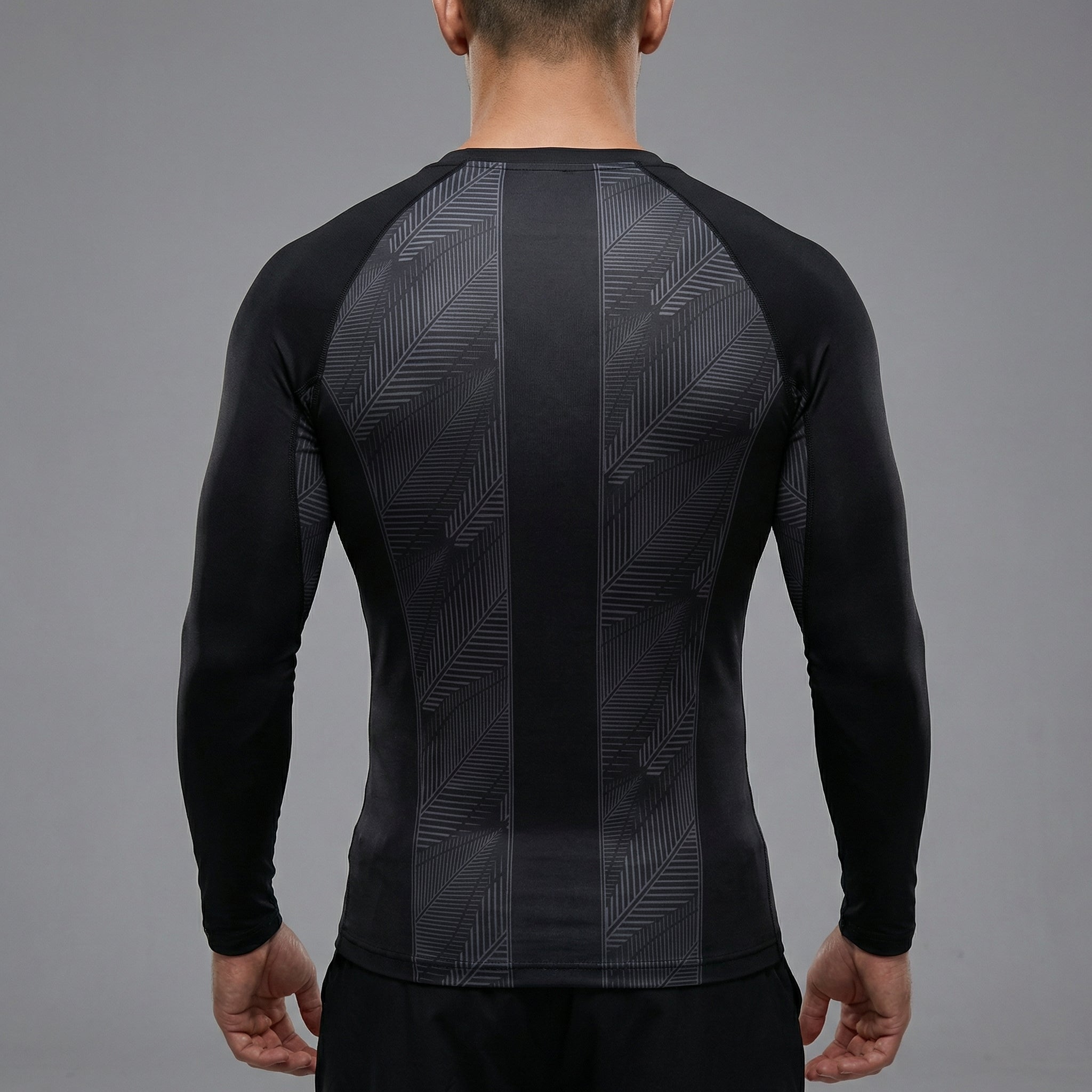 Black BJJ rash guard | Long sleeve compression top