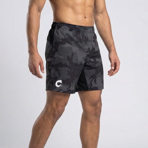 Black Camo Grappling Shorts | No - Gi BJJ & MMA Training Shorts - BJJ OUTLET