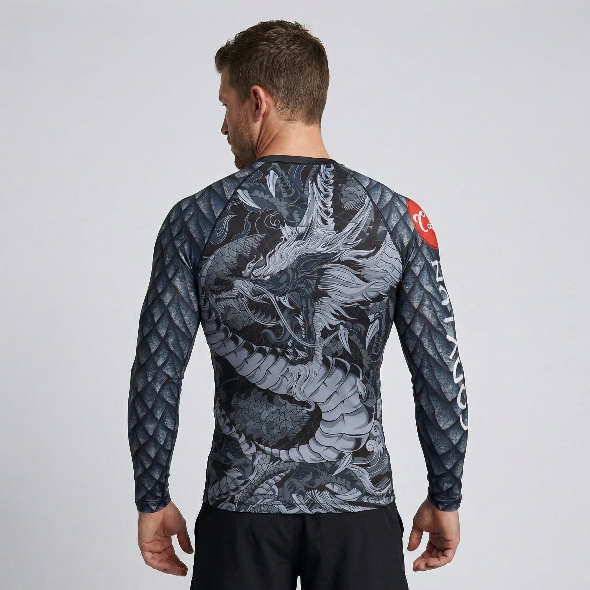 Dragon BJJ Rash Guard | Long Sleeve Compression Top For No - Gi Grappling - BJJ OUTLET