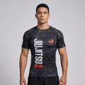 Jiu Jitsu Kanji BJJ Rash Guard | Short Sleeve Compression Top For No - Gi Grappling - BJJ OUTLET
