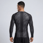 Black BJJ rash guard | Long sleeve compression top - BJJ OUTLET