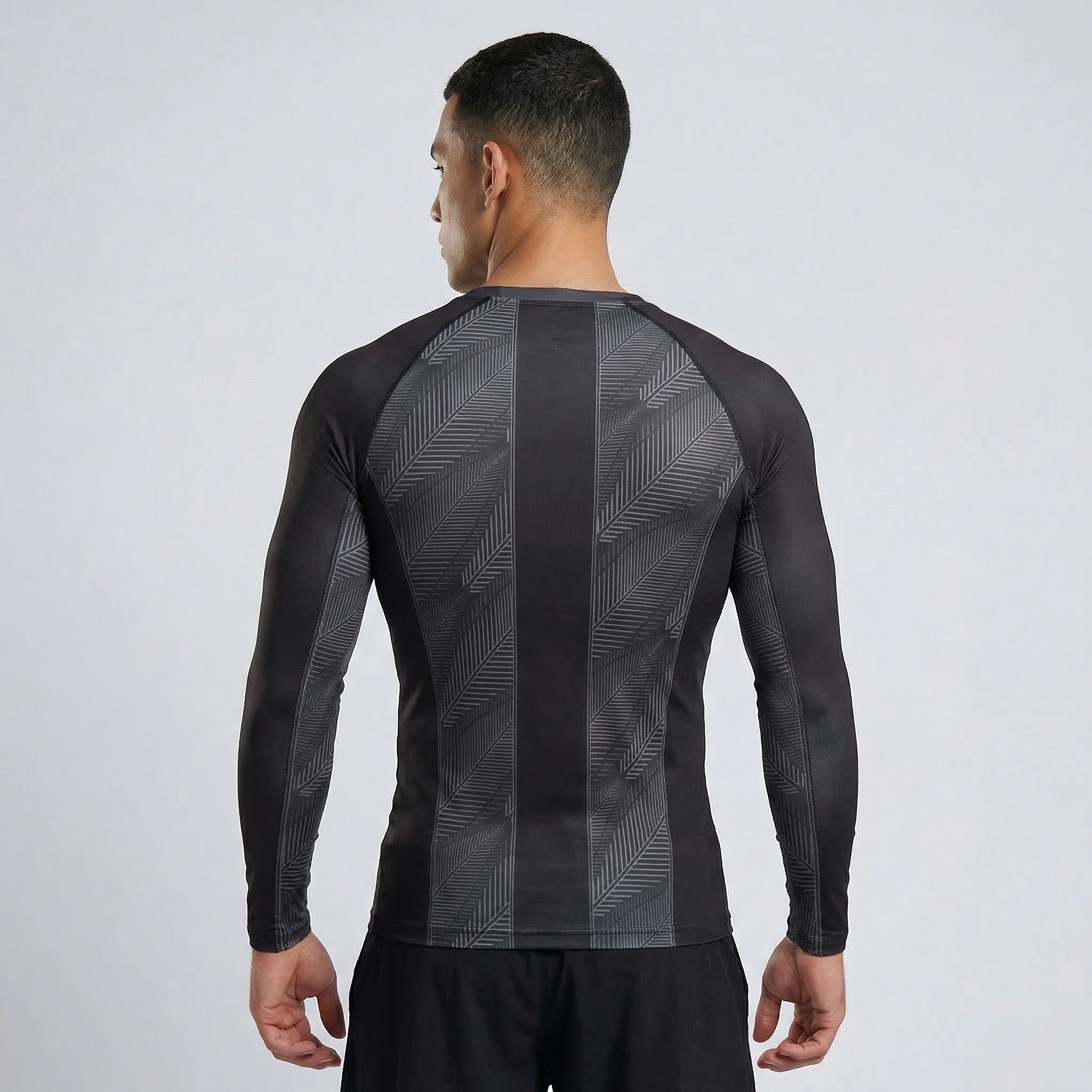 Black BJJ rash guard | Long sleeve compression top