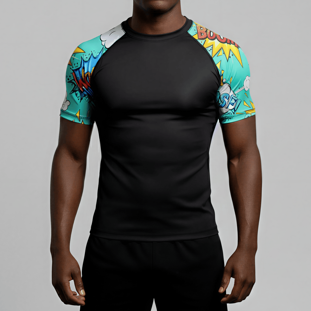 Ka - Pow BJJ rash guard | Short sleeve compression top - BJJ OUTLET