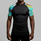 Ka - Pow BJJ rash guard | Short sleeve compression top - BJJ OUTLET