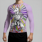 Pink Pony BJJ Rash guard | Long Sleeve compression top for BJJ and Grappling