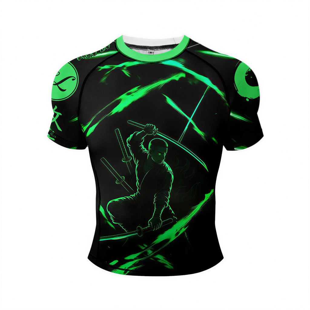 Katana Core BJJ Rash Guard | Short Sleeve Compression Top For No - Gi Grappling - BJJ OUTLET