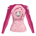 Jiu Jitsu Kitty Women's BJJ Rash Guard | Long Sleeve Compression Top For No - Gi Grappling - BJJ OUTLET