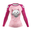 Jiu Jitsu Kitty Women's BJJ Rash Guard | Long Sleeve Compression Top For No - Gi Grappling - BJJ OUTLET