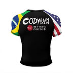 Dual Heritage BJJ Rash Guard | Short Sleeve Compression Top For No - Gi Grappling - BJJ OUTLET