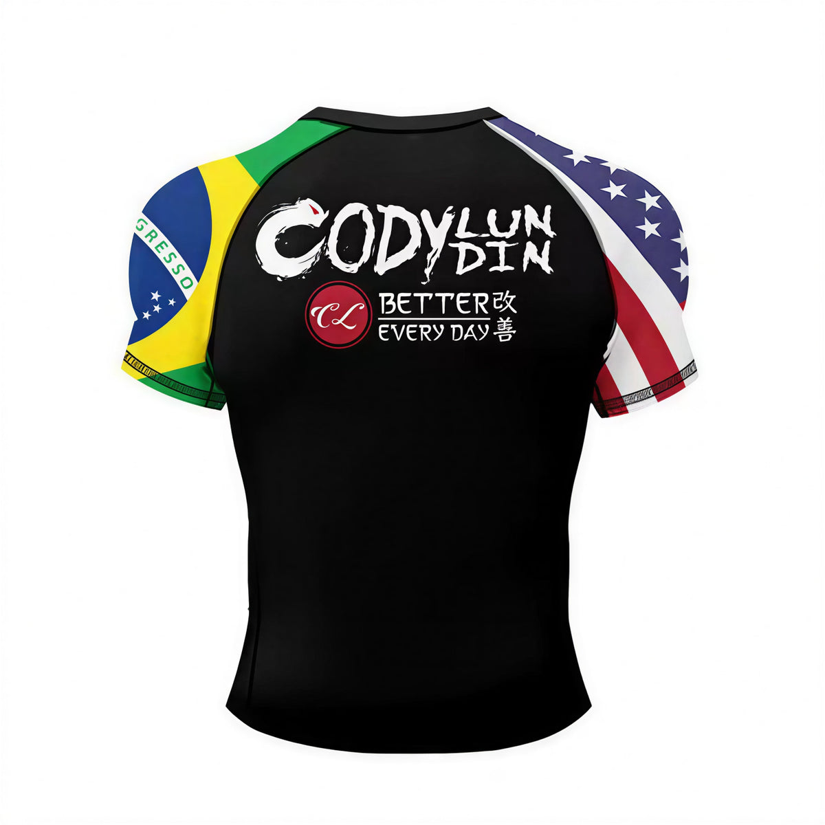 Dual Heritage BJJ Rash Guard | Short Sleeve Compression Top For No - Gi Grappling - BJJ OUTLET