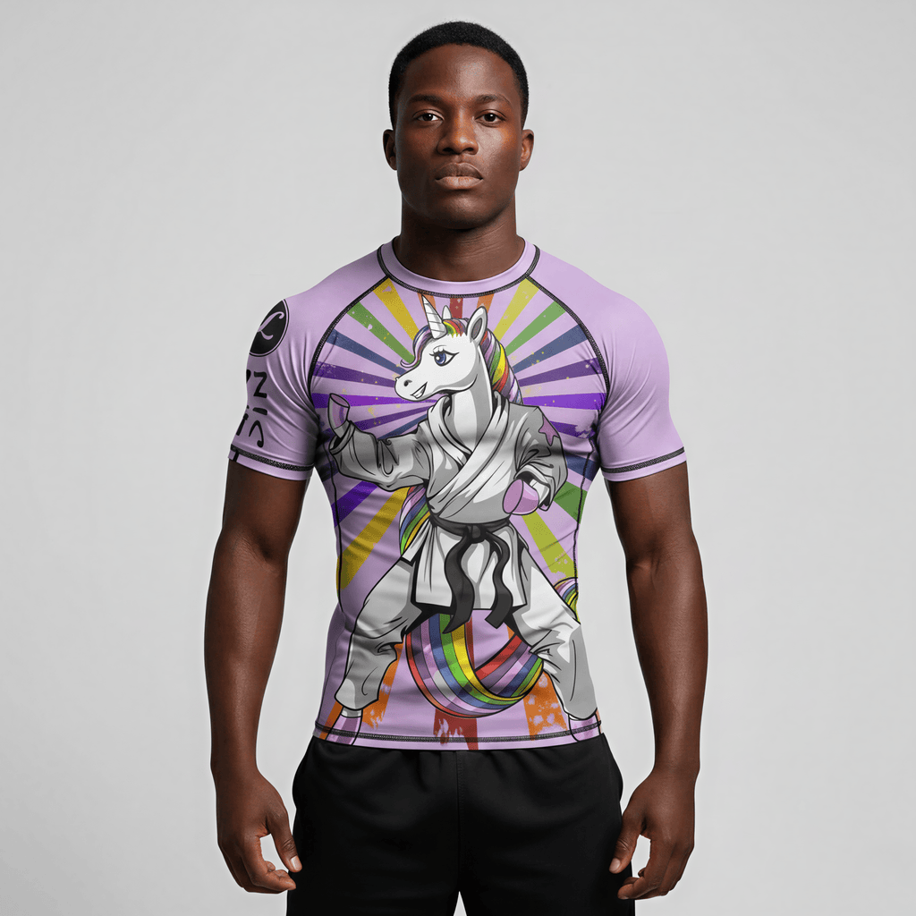 Pink Pony BJJ rash guard | Compression top for grappling - BJJ OUTLET