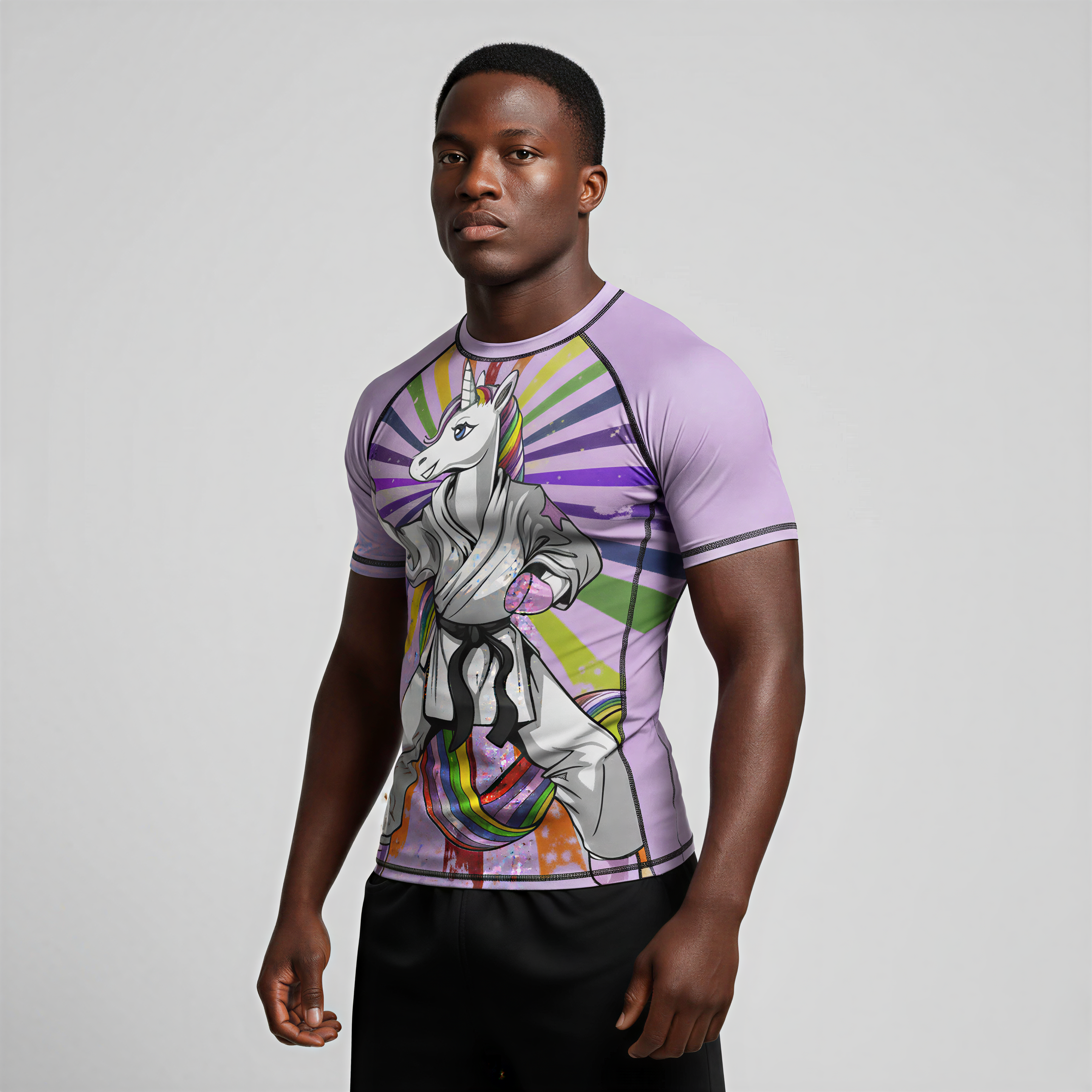 Pink Pony BJJ rash guard | Compression top for grappling