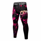 Neon Skull BJJ Spats | Compression Tights For No - Gi Grappling - BJJ OUTLET