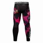 Neon Skull BJJ Spats | Compression Tights For No - Gi Grappling - BJJ OUTLET