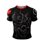 Joker Skull BJJ Rash Guard | Short Sleeve Compression Top For No - Gi Grappling - BJJ OUTLET